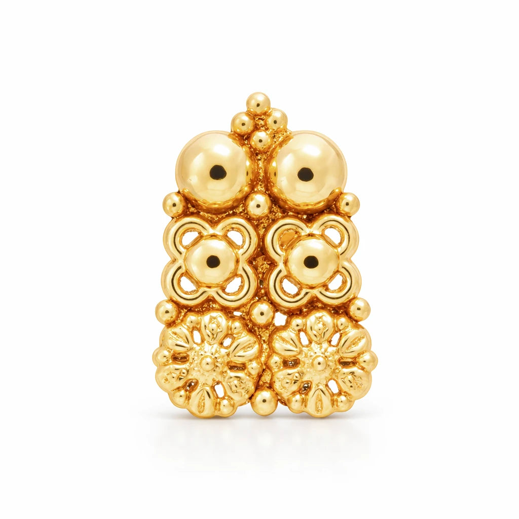 Geru Stone Necklace Short With Stud PGGRNSSR40-085, PGGRSTSR6-041