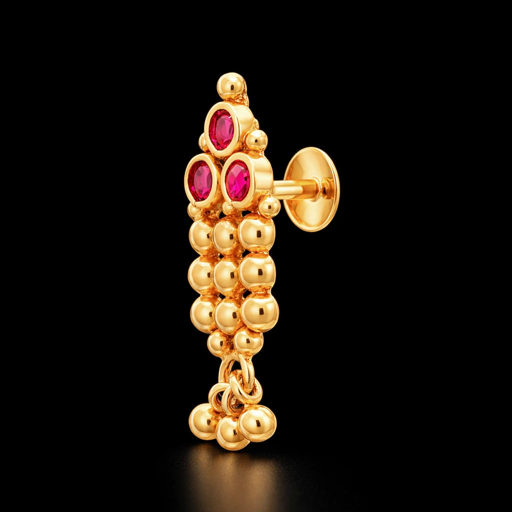 Geru Stone Necklace Short With Stud PSGRNSSR39R-038, PSGRHSTSR25R-081