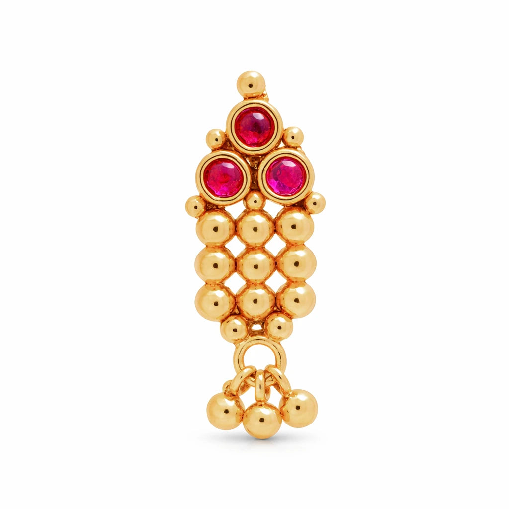 Geru Stone Necklace Short With Stud PSGRNSSR39R-038, PSGRHSTSR25R-081