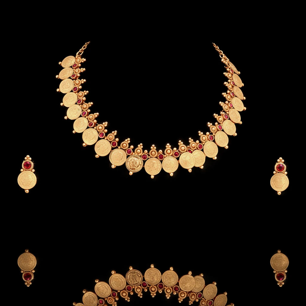 Geru Stone Necklace Short With Stud PSGRSTSR5R-021, PSGRNSSR40R-038