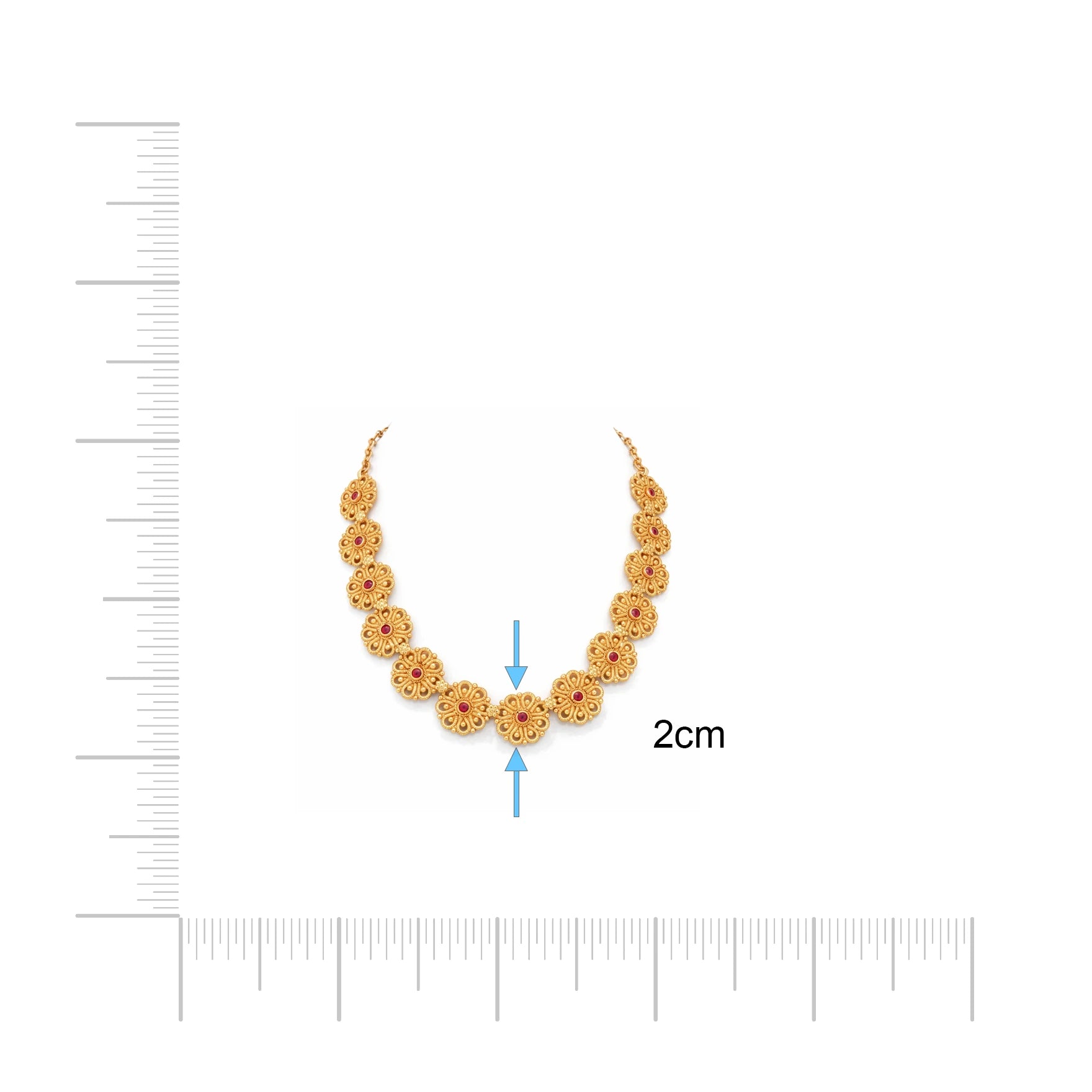 Geru Stone Necklace Short With Stud PSGRNSSR9R-088, PSGRSTSR35R-041