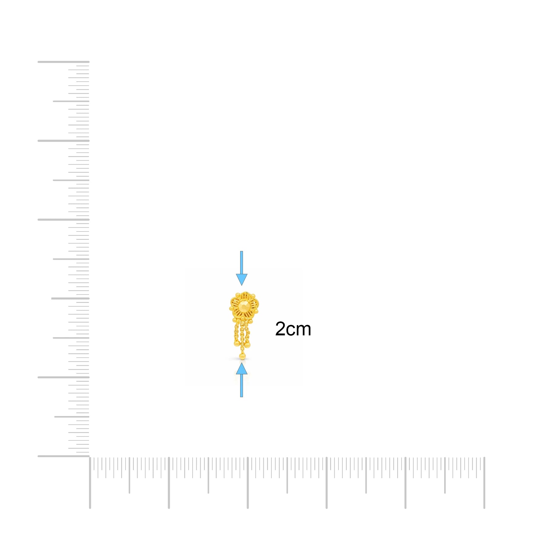 Golden Hanging Stud PGHST367-001