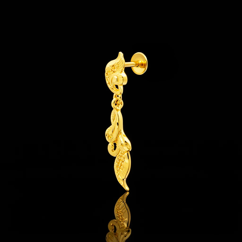 Golden Hanging Stud PGHST328-001