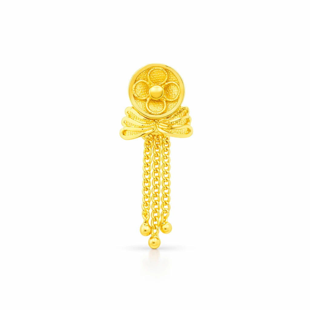 Golden Hanging Stud PGHST255-001