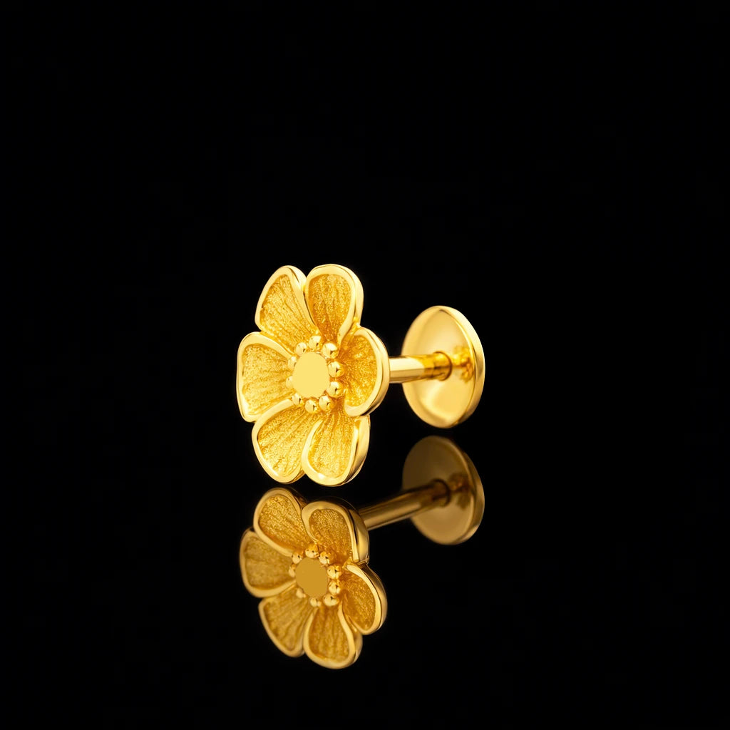 Golden Hanging Stud PGST254-07