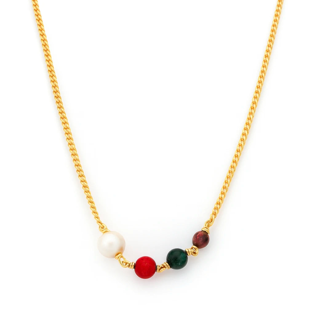 White Bead Necklace PPNS9M-083