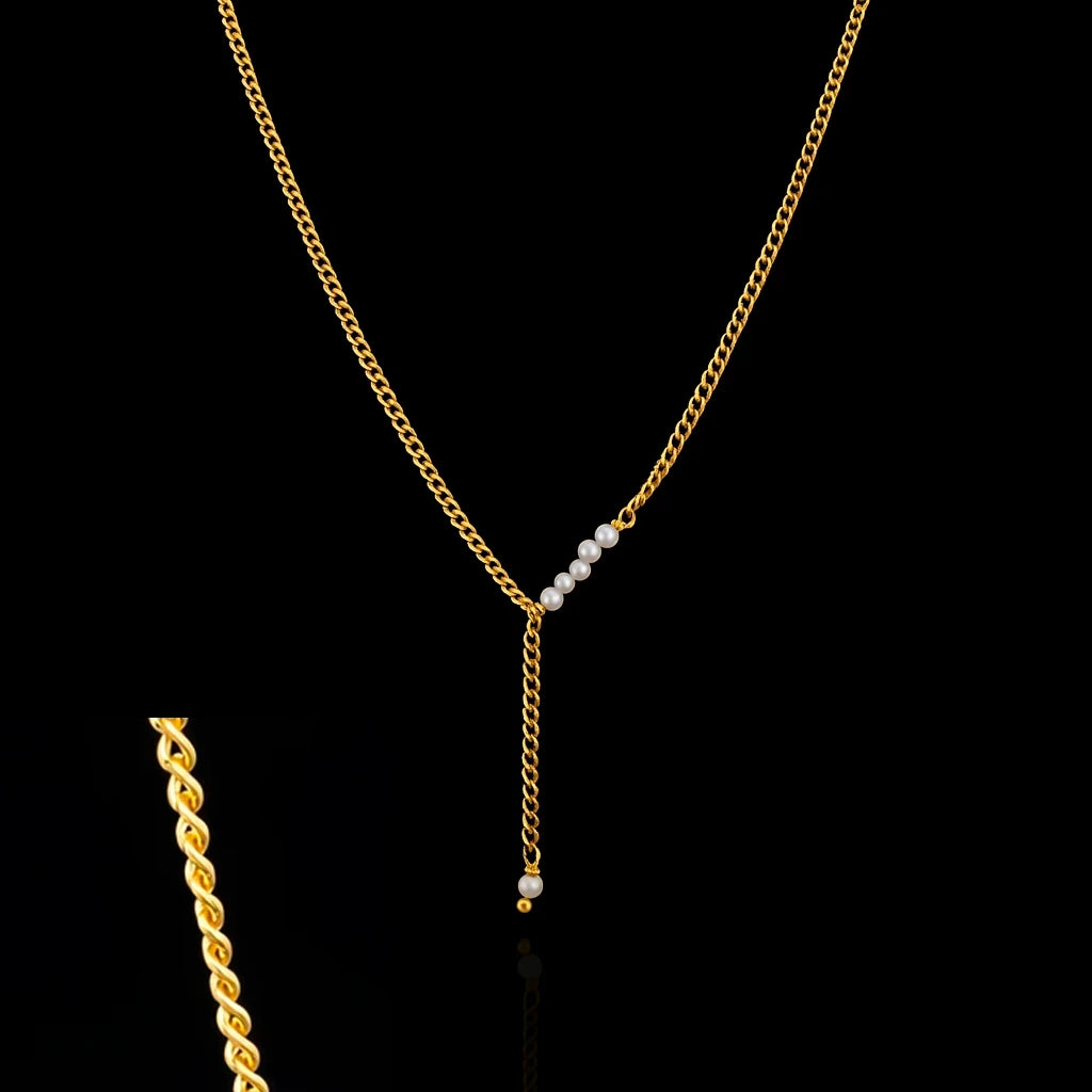 White Bead Necklace PPNS3P-073
