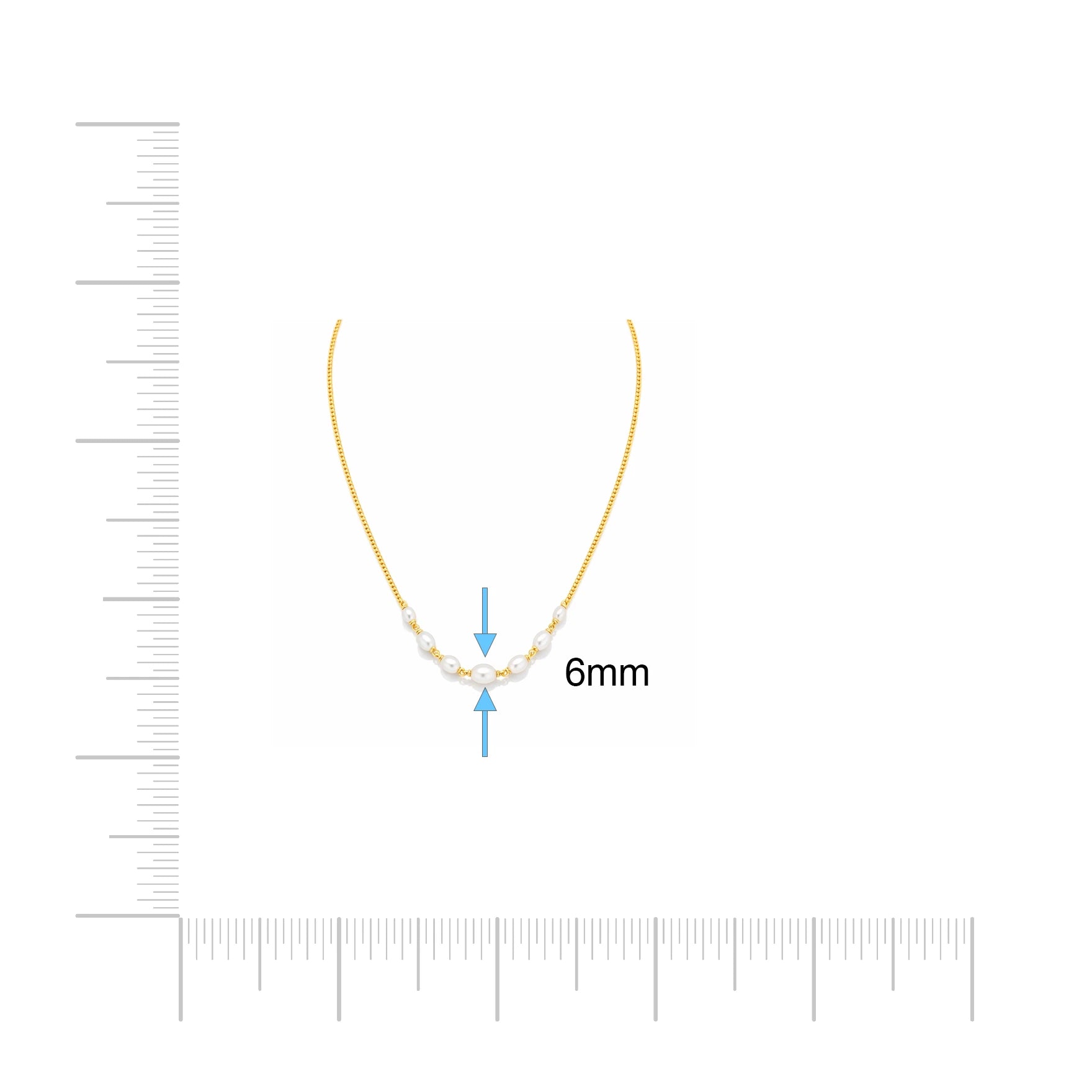 White Bead Necklace PPNS4P-024