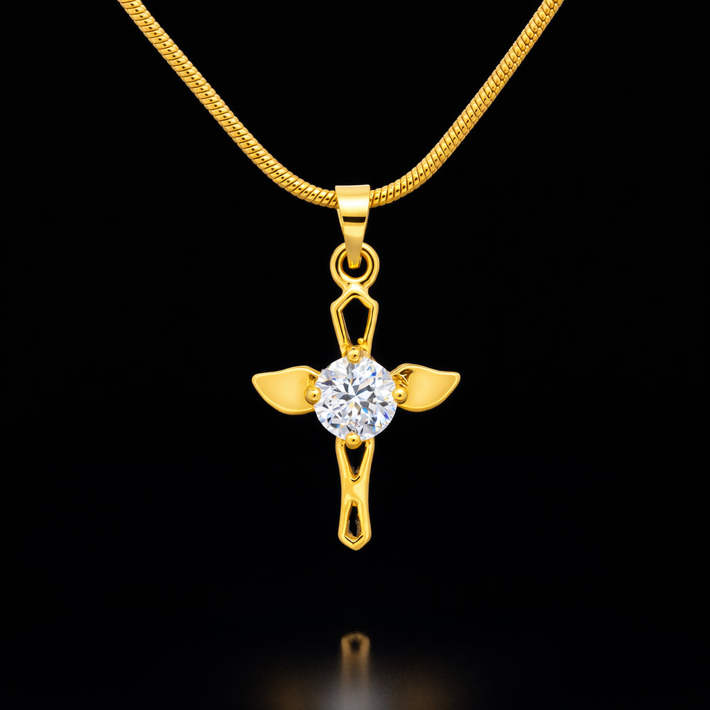 Stone Cross Pendant PSLT20W-07
