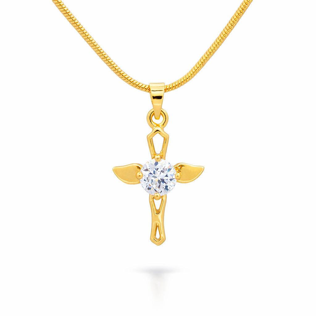 Stone Cross Pendant PSLT20W-07