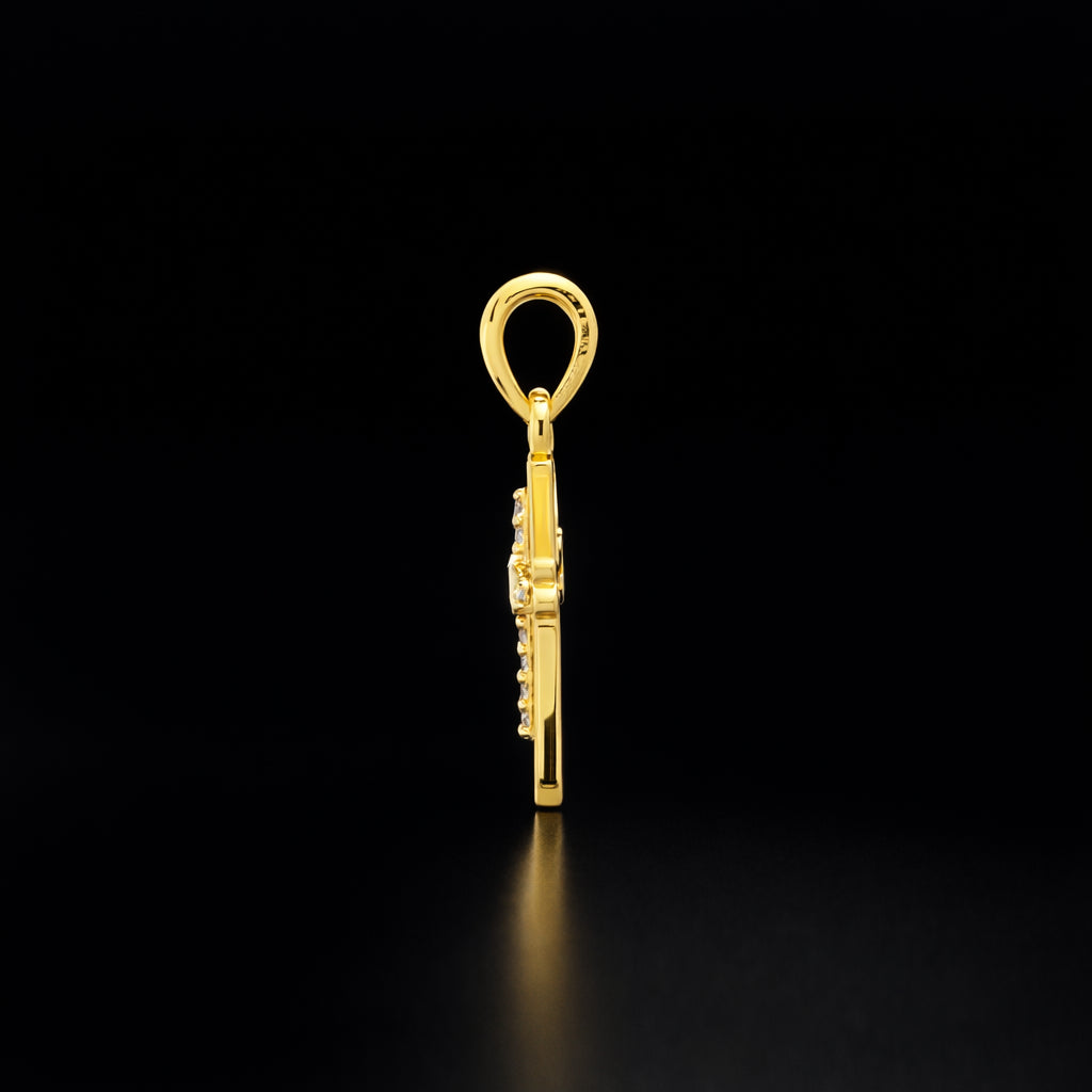 Stone Cross Pendant PSLT96W-031