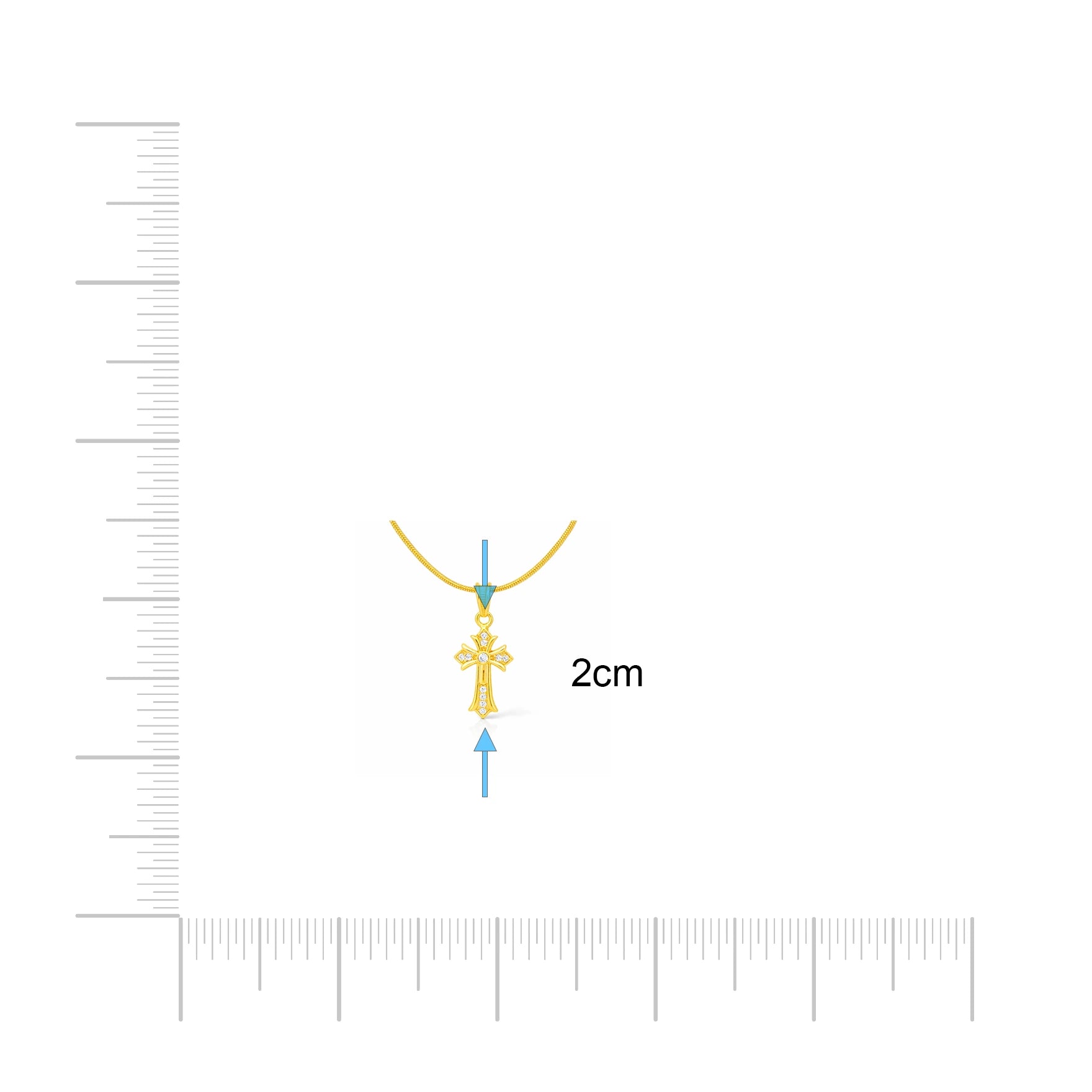 Stone Cross Pendant PSLT97W-031