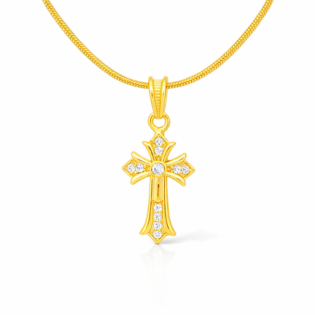 Stone Cross Pendant PSLT97W-031