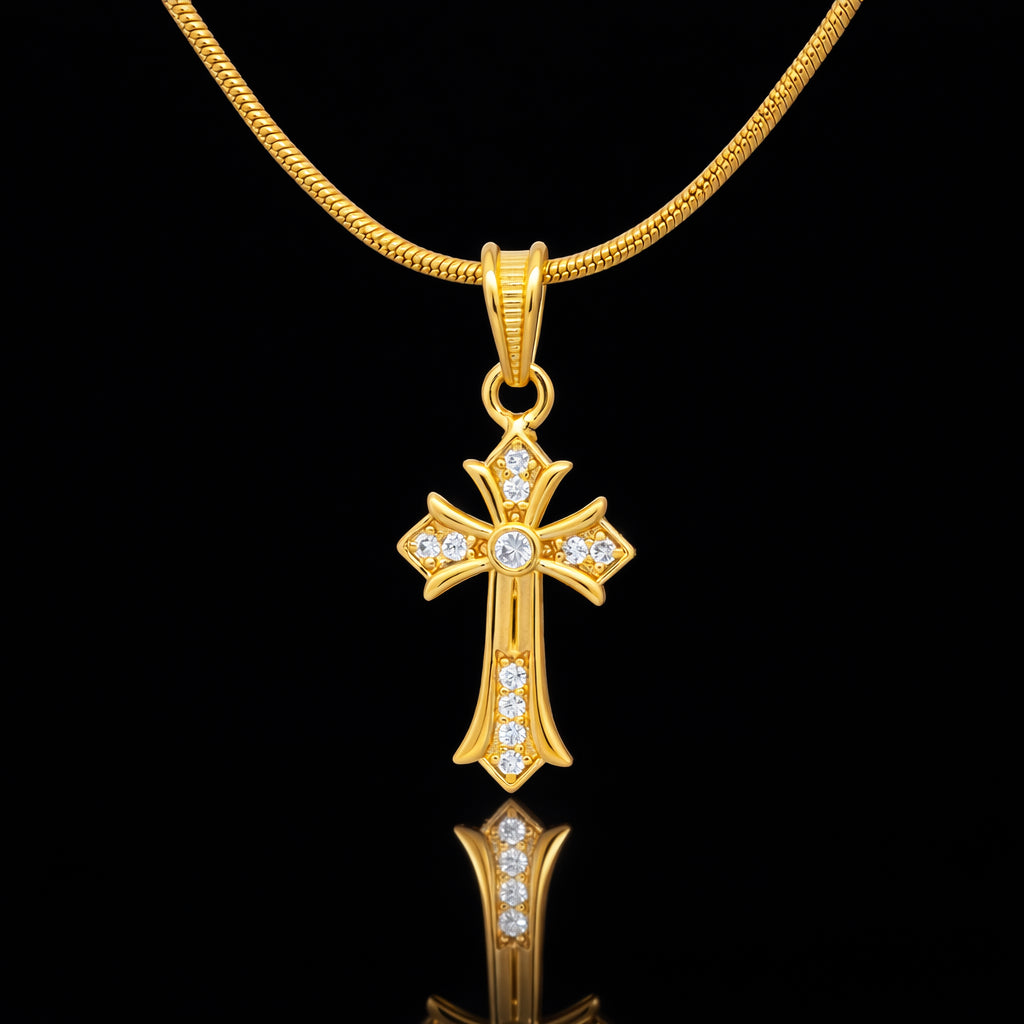 Stone Cross Pendant PSLT97W-031