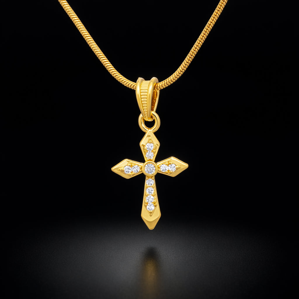 Stone Cross Pendant PSLT98W-031