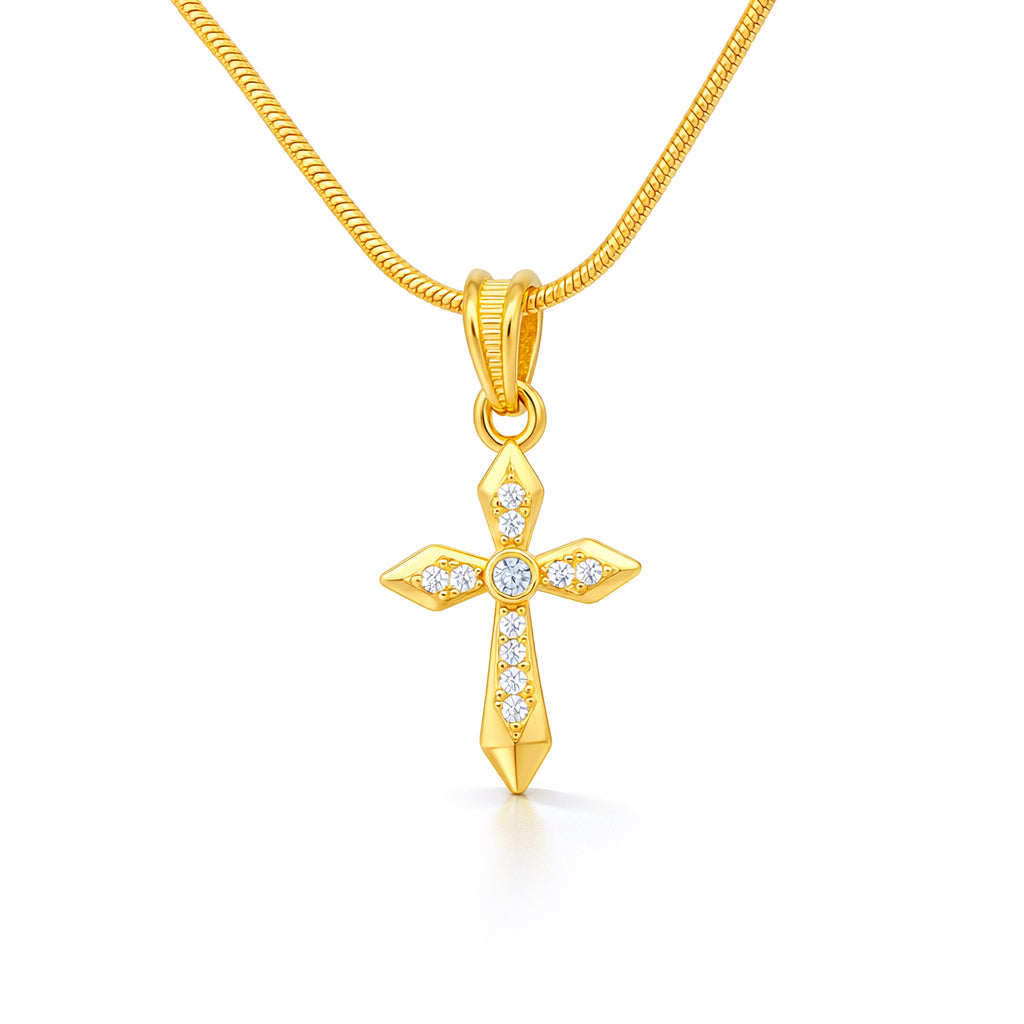 Stone Cross Pendant PSLT98W-031