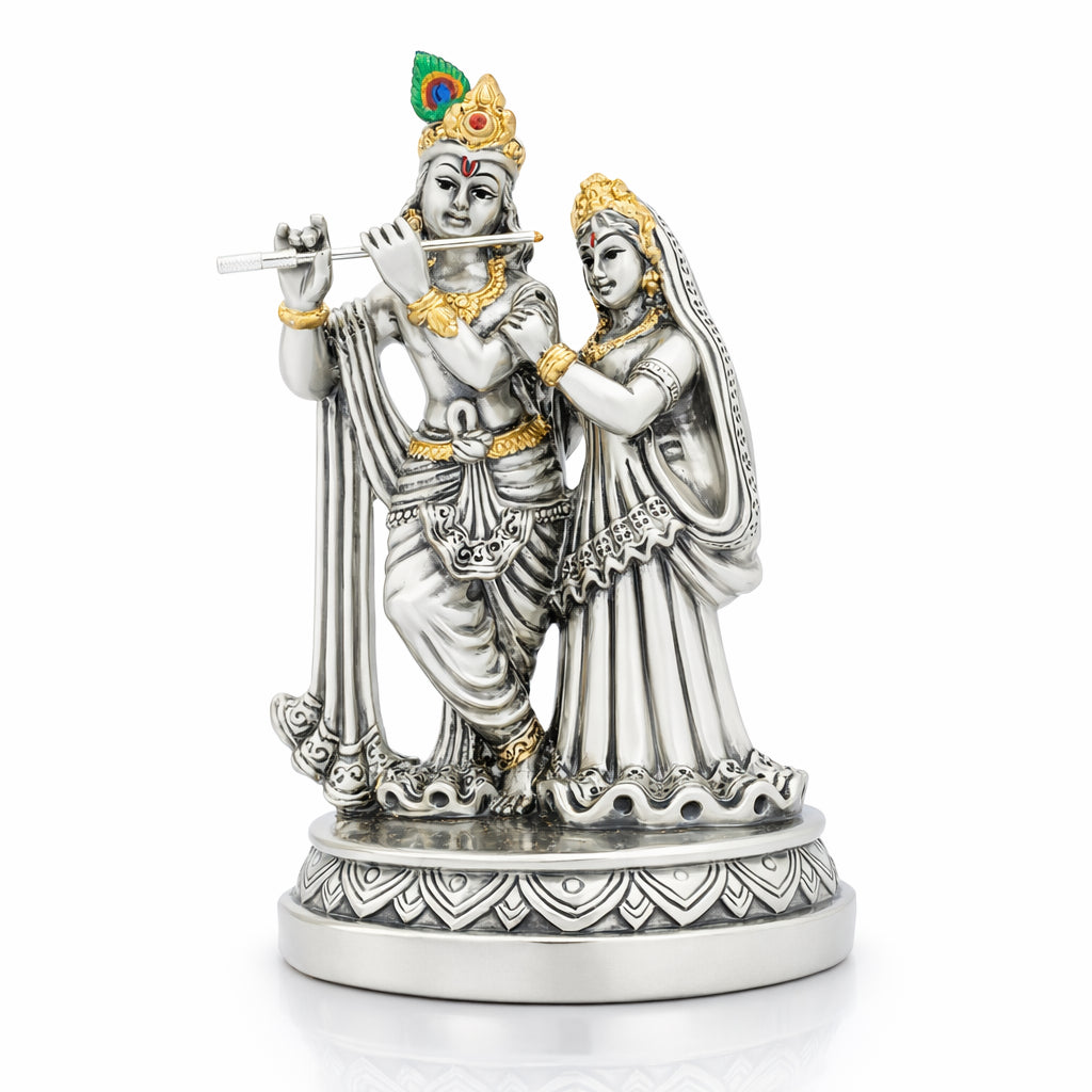 Sacred Radha Krishna Idol with Flute PIDSRK2-083