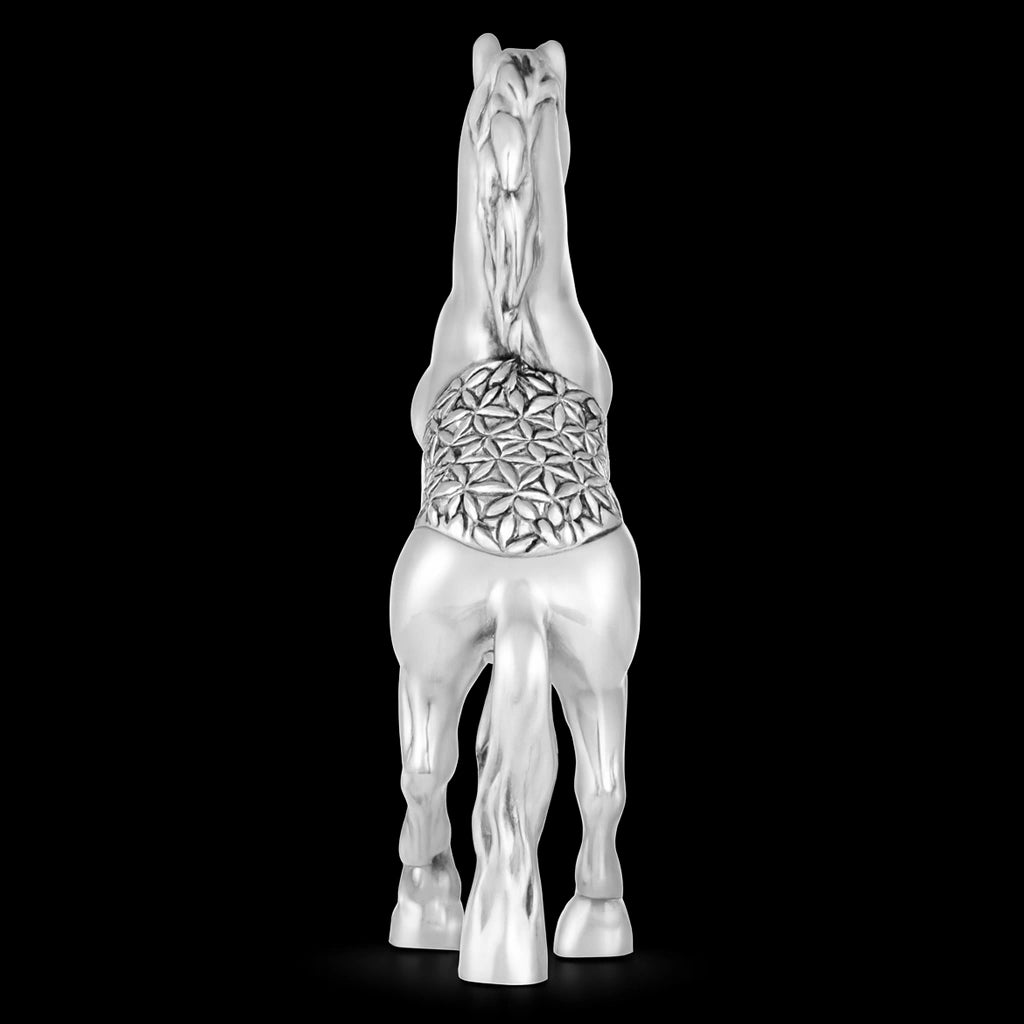 Majestic Rearing Horse Figurine – Silver Finish PIDRSHR2-007