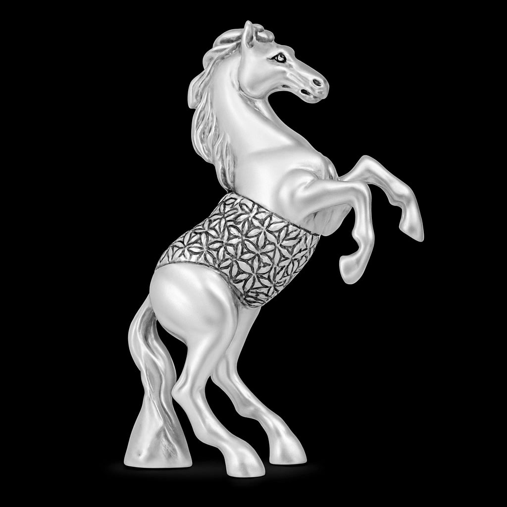 Majestic Rearing Horse Figurine – Silver Finish PIDRSHR2-007