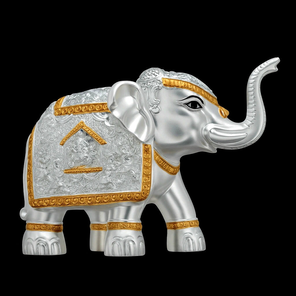 Silver Elephant Figurine PIDRSEL10-002
