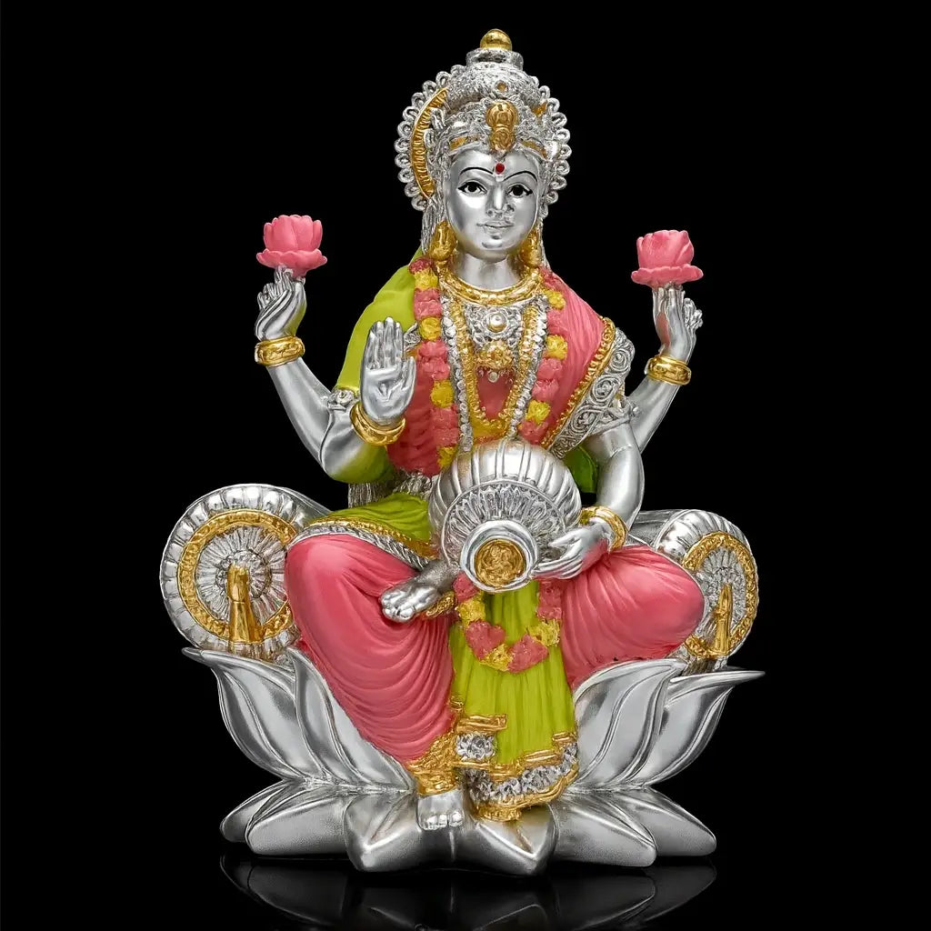 Blessings of Wealth – Lakshmi Lotus Sculpture PIDRSL24-005