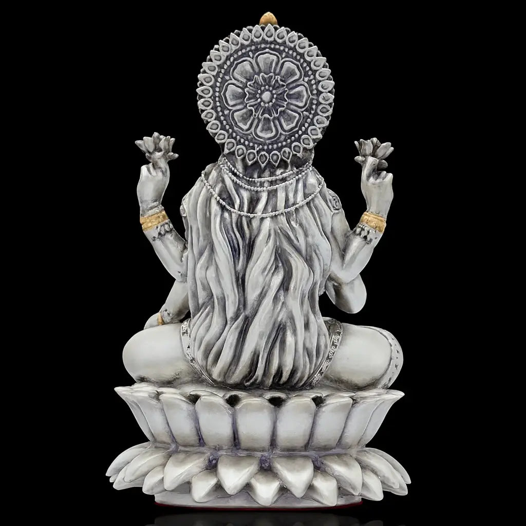 Divine Lakshmi Statue Seated on Lotus Pedestal PIDRSL25-005