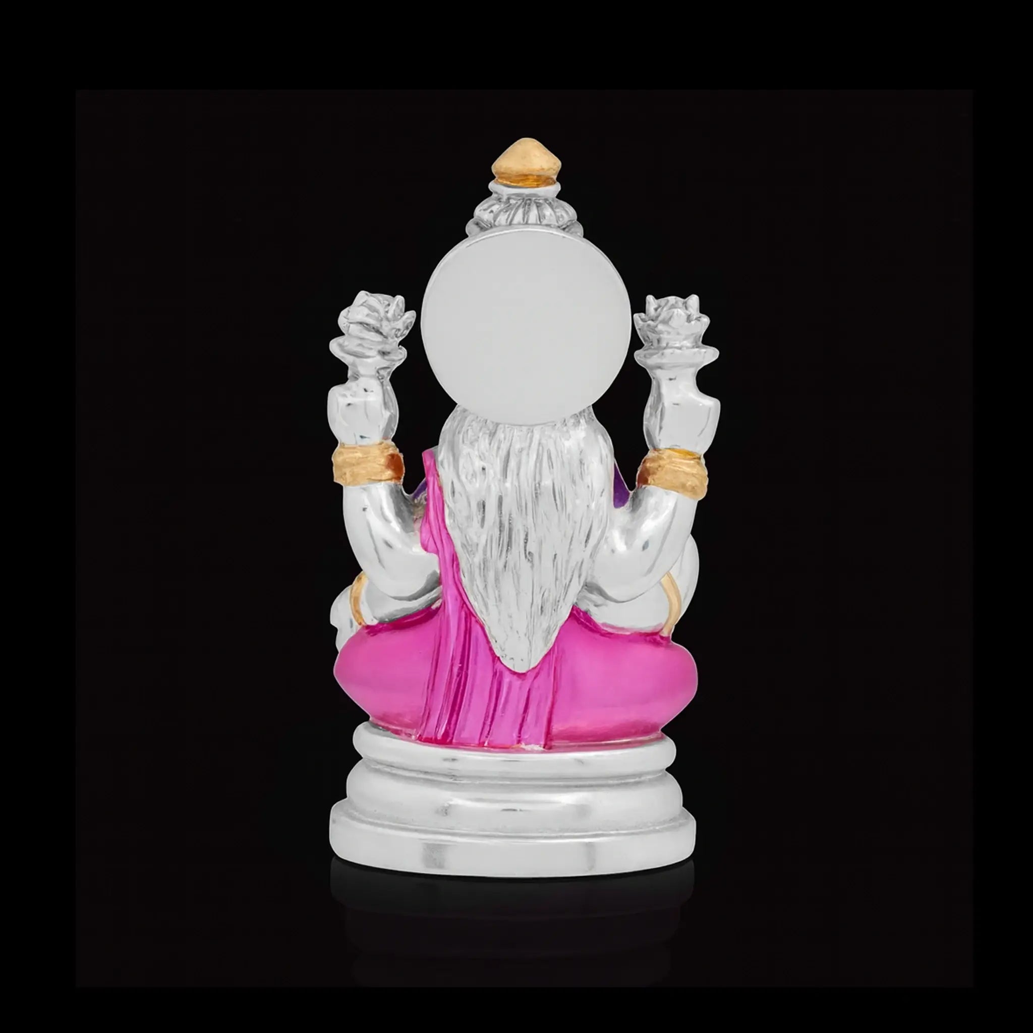 Lakshmi Figurine – Silver Base with Gold & Pink Highlights PIDRSL21-081