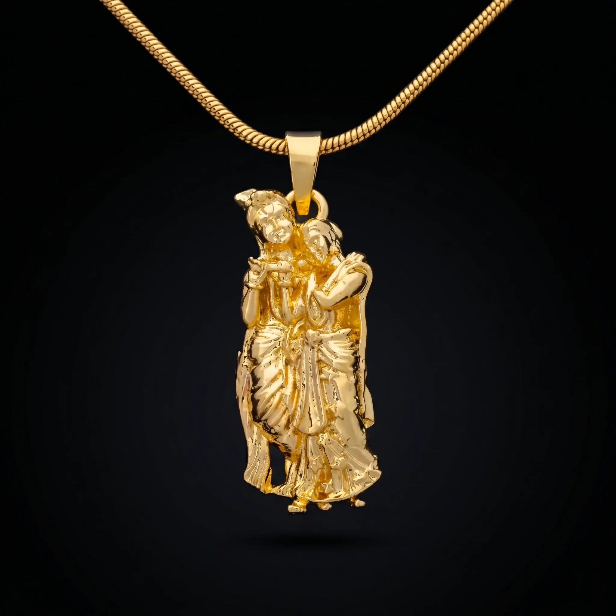 Radha Krishna Gold Pendant PGLT106-011