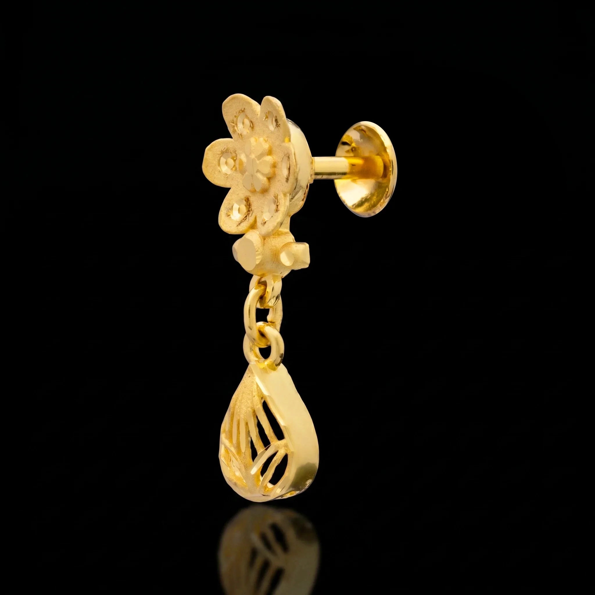 Golden Hanging Stud PGHST394-001