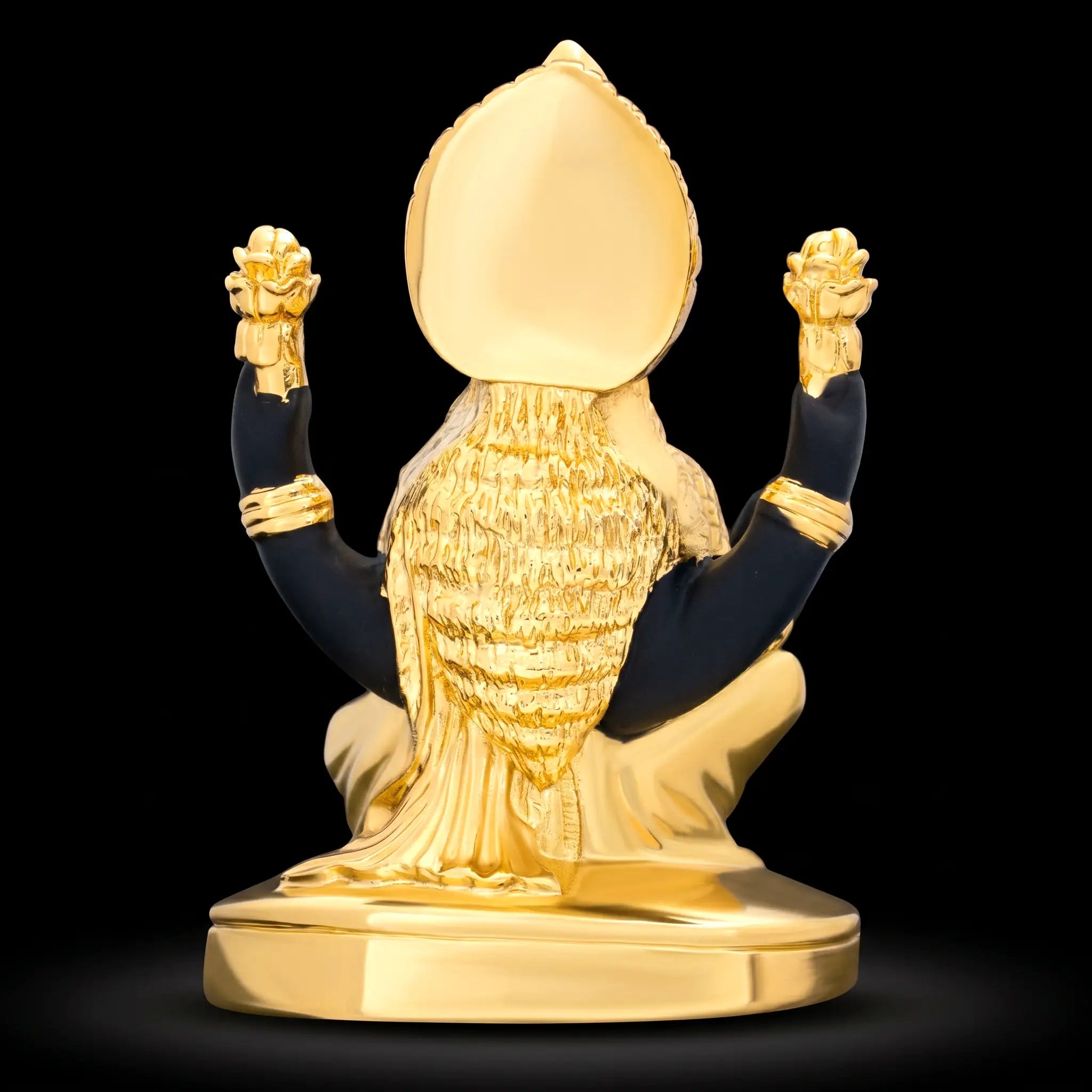 Resin & Gold-Layered Goddess Lakshmi Idol PIDRBL47-053