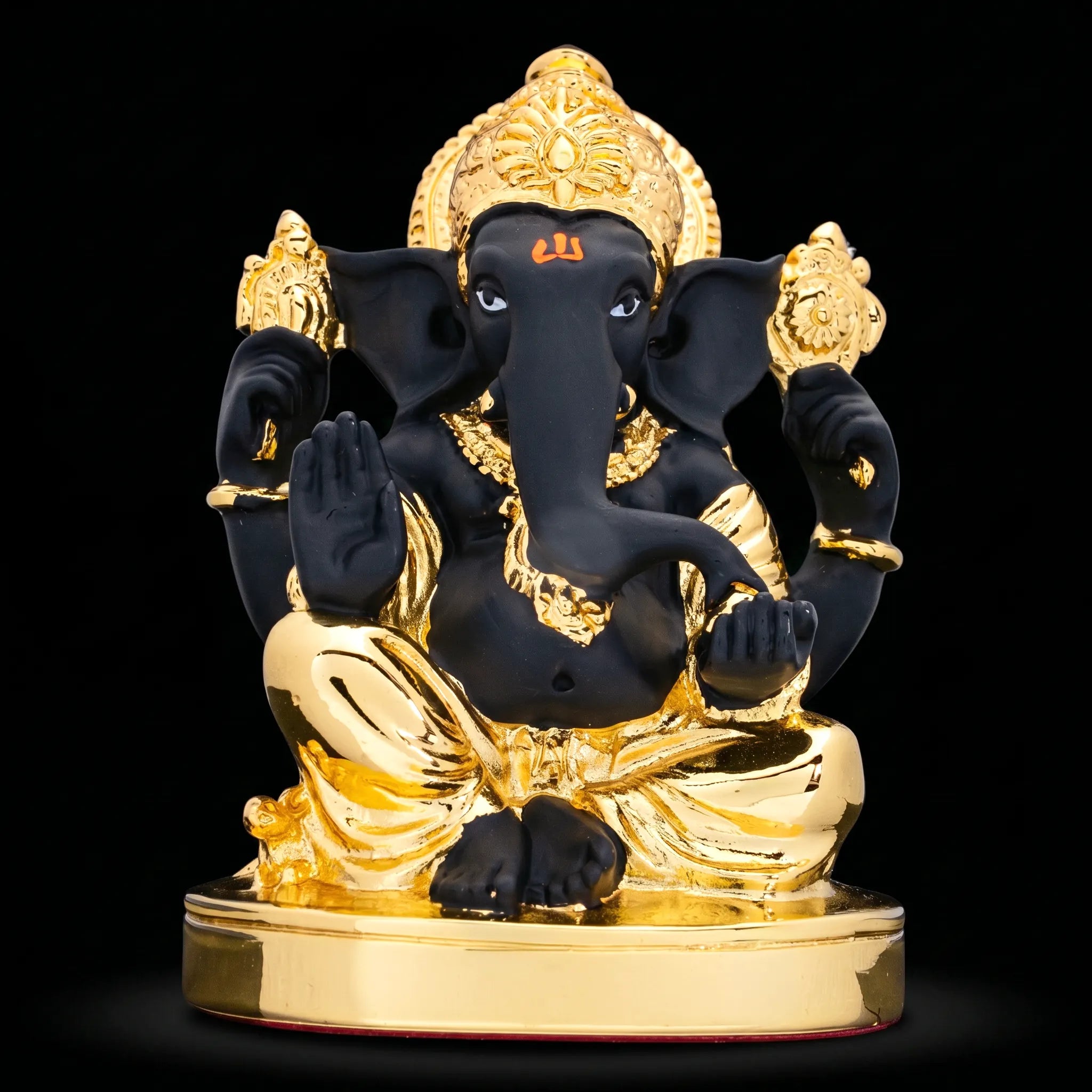 Resin & Gold-Layered Lord Ganesha Idol PIDRBG110-053