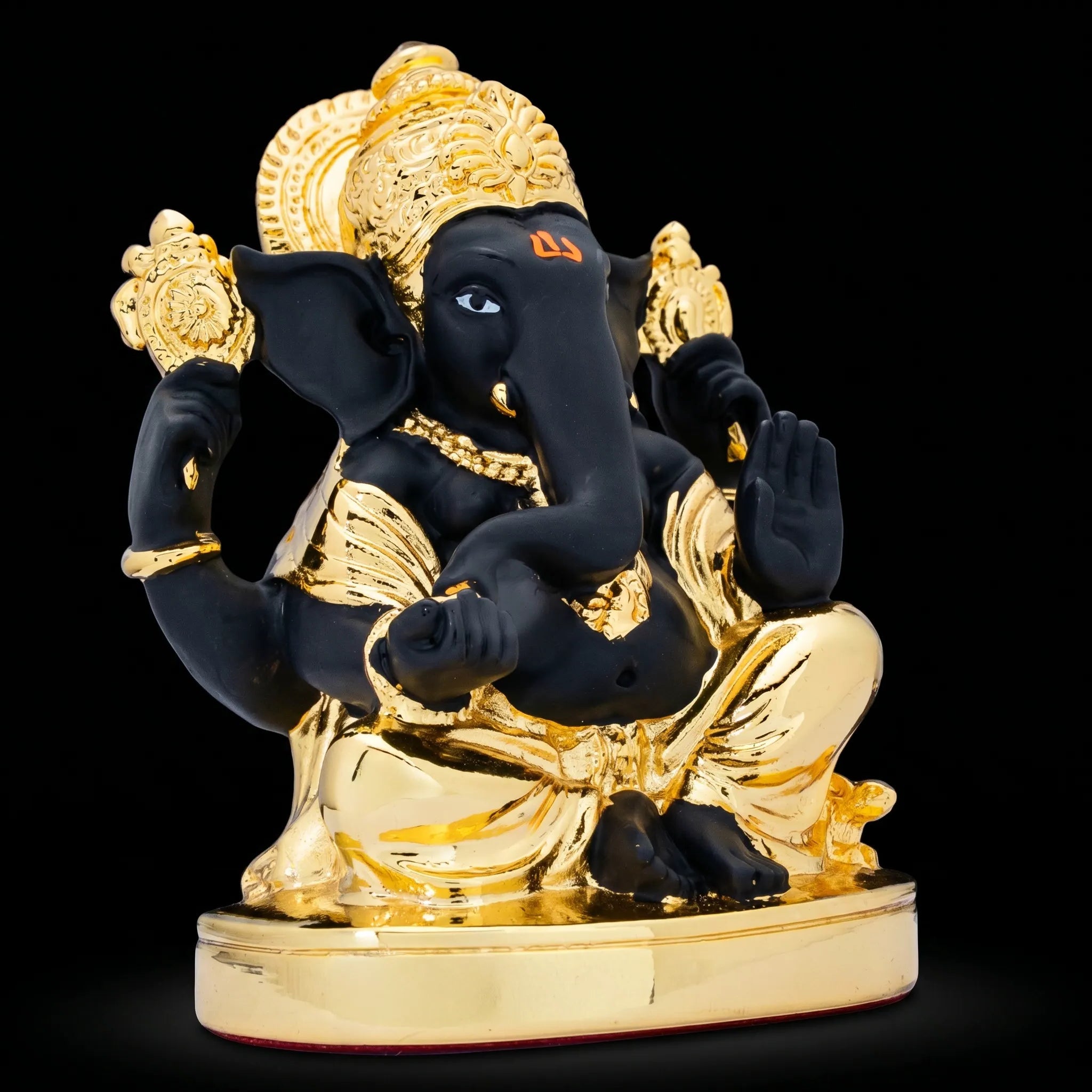 Resin & Gold-Layered Lord Ganesha Idol PIDRBG110-053