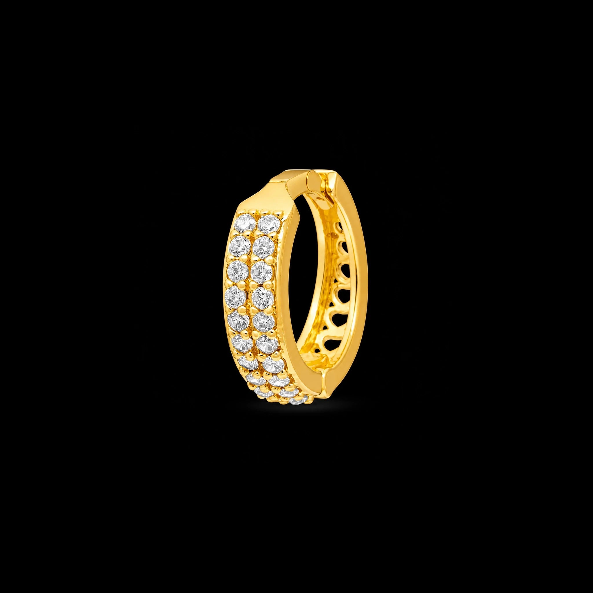 Stone Hoop Earring PSRST42W-041
