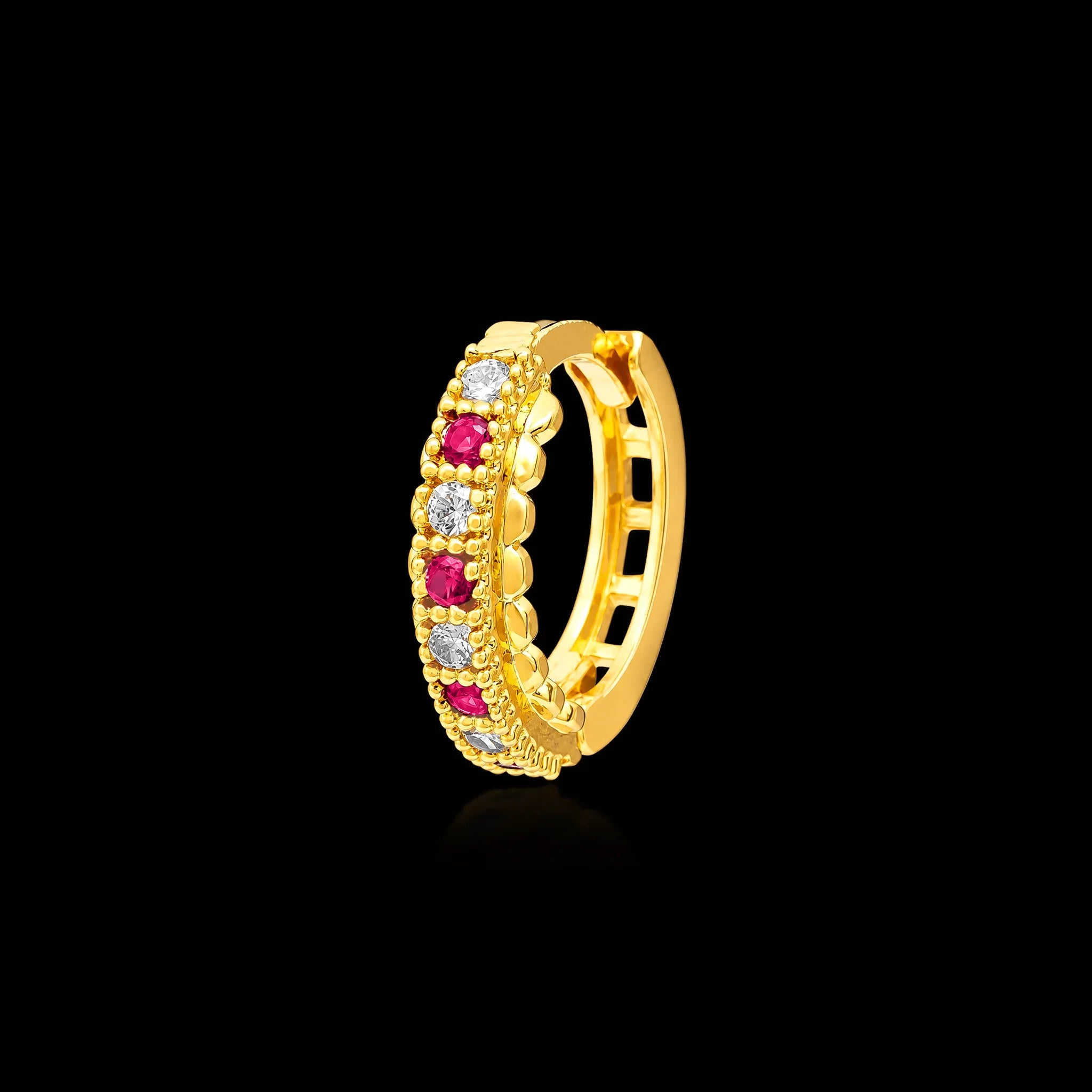 Stone Hoop Earring PSRST22WR-09