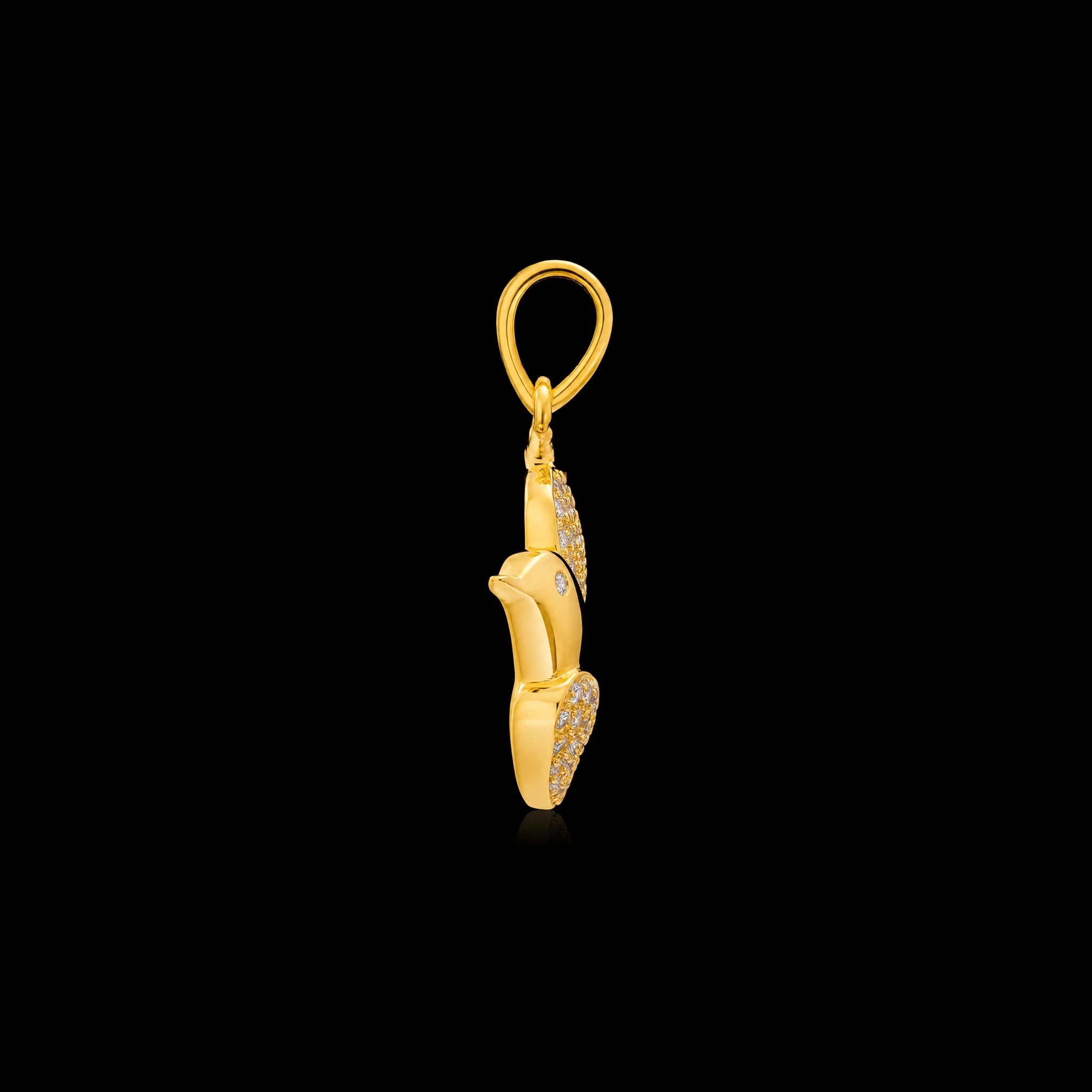 24CT Gold Layered Bird  Stone Pendant PSLT40W-051