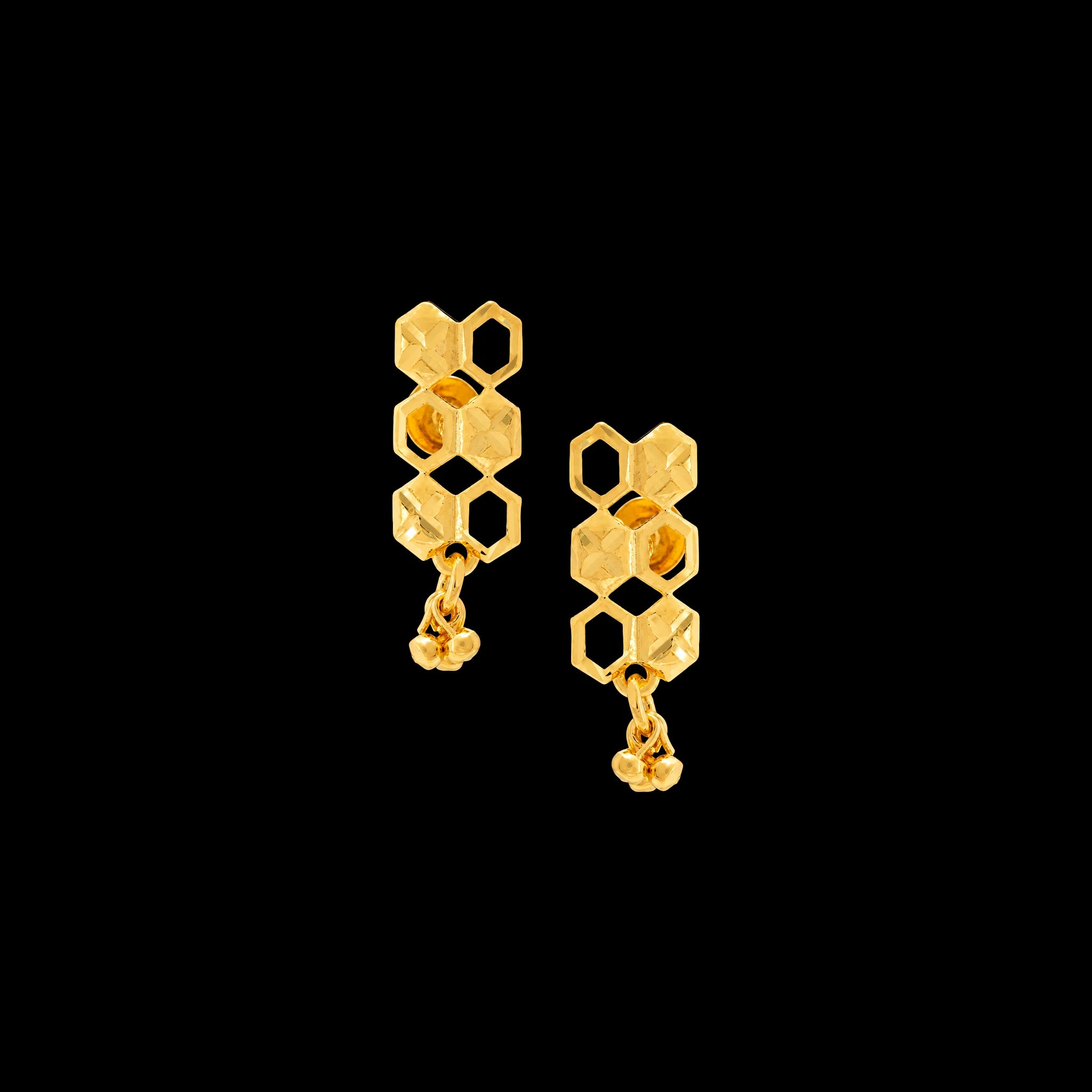 Golden Hanging Stud PGHST395-001