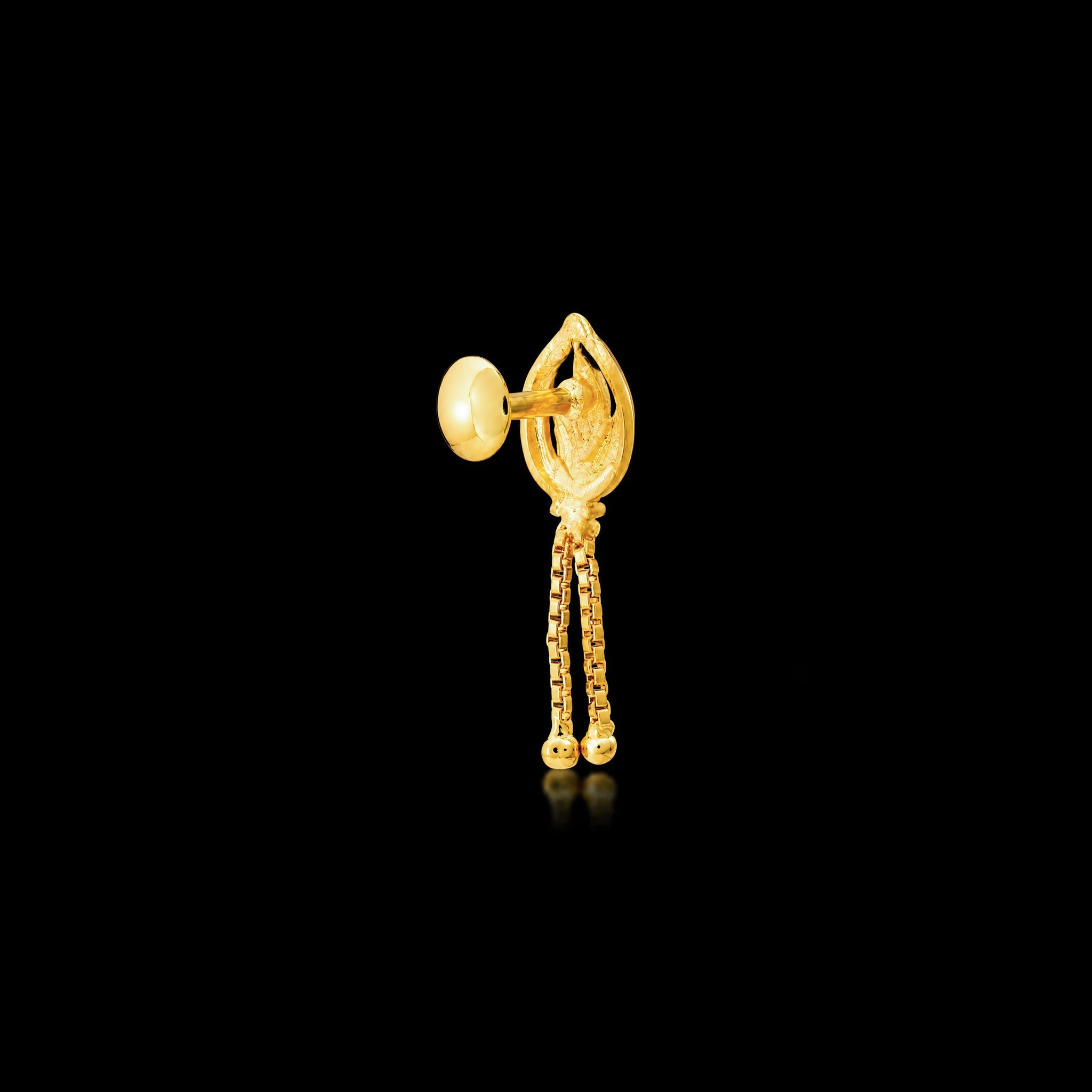 Golden Hanging Stud PGHST327-09