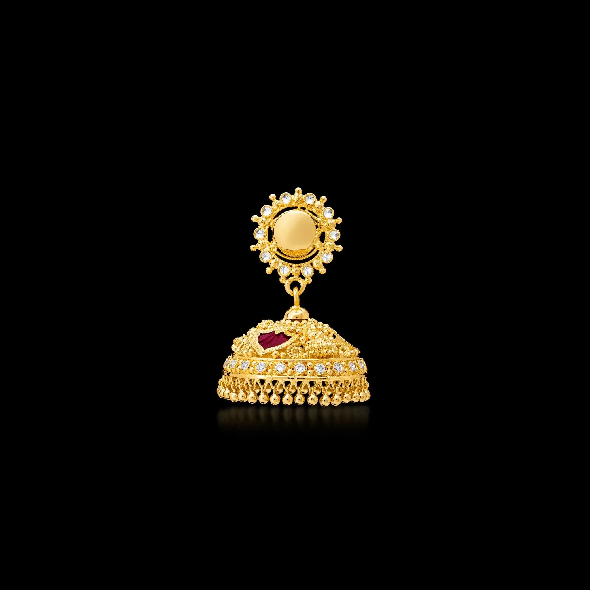 Palakka Red Stone Jimika Earring PSPKJSTPX4-096