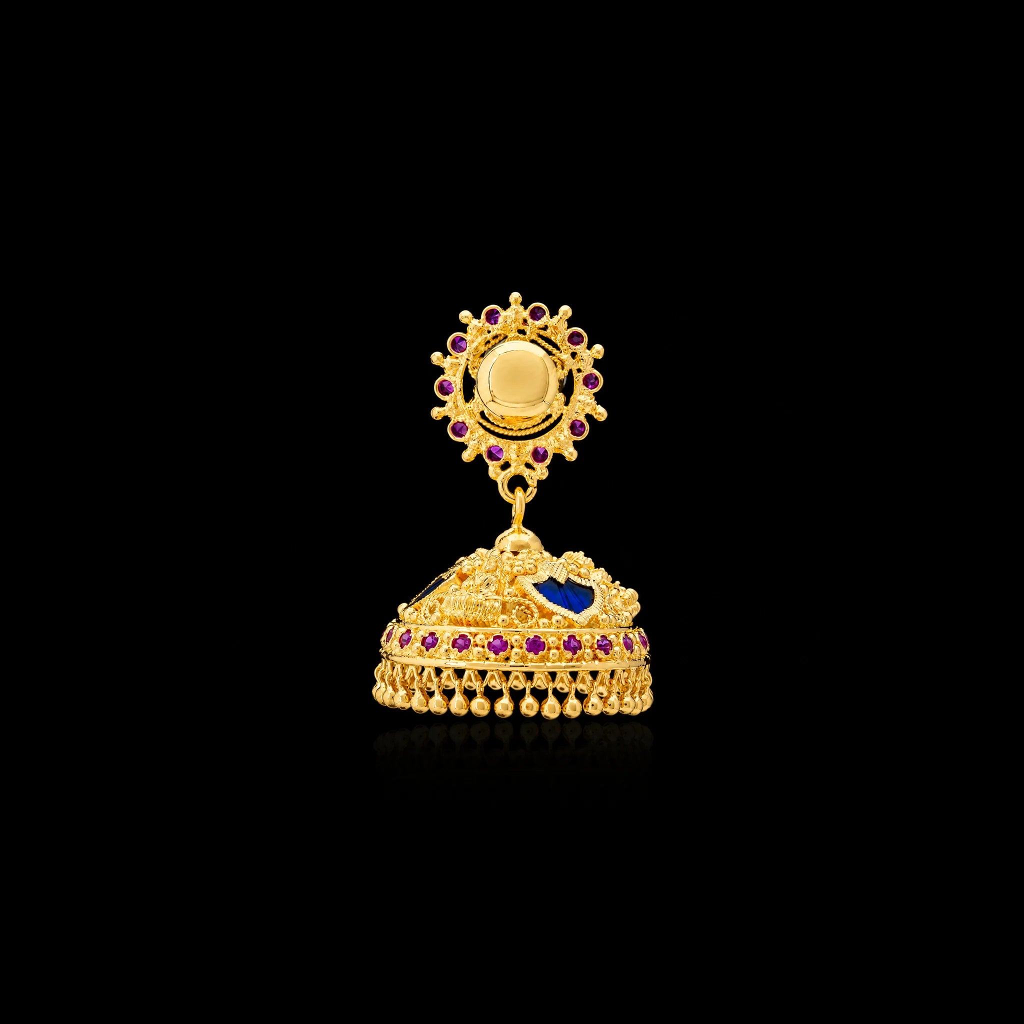 Palakka Blue Stone Jimika Earring PSPKJSTPBL4-096