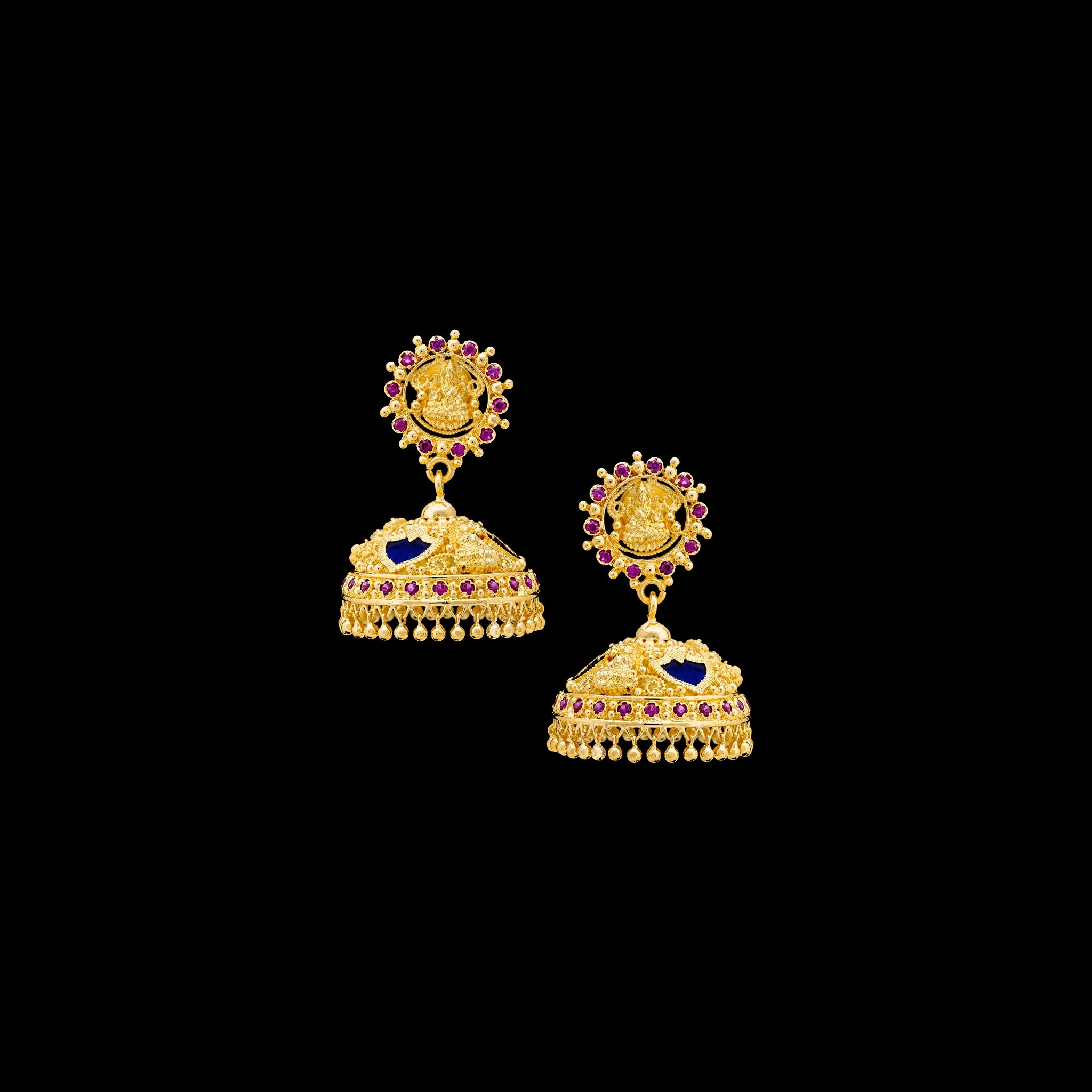 Palakka Blue Stone Jimika Earring PSPKJSTPBL4-096
