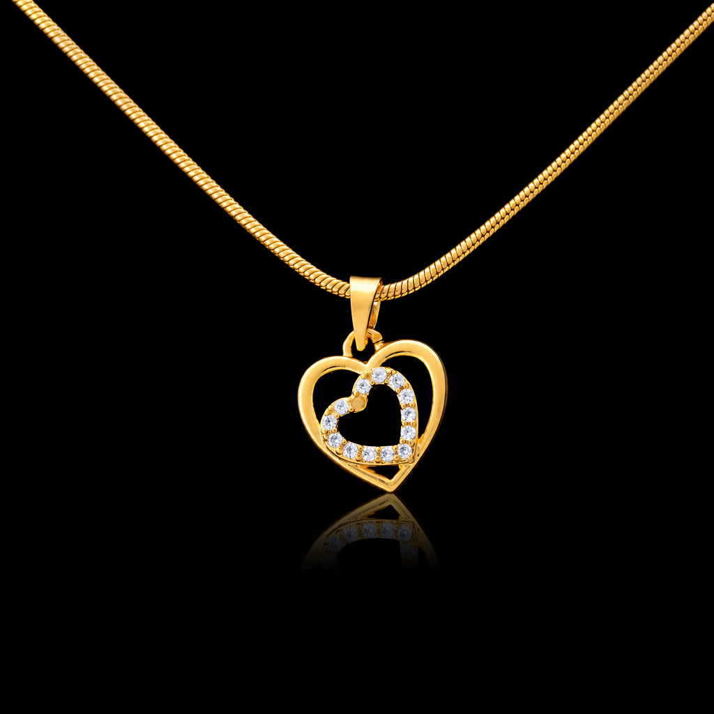 24CT Gold Layered Pendant PSLT104W-011