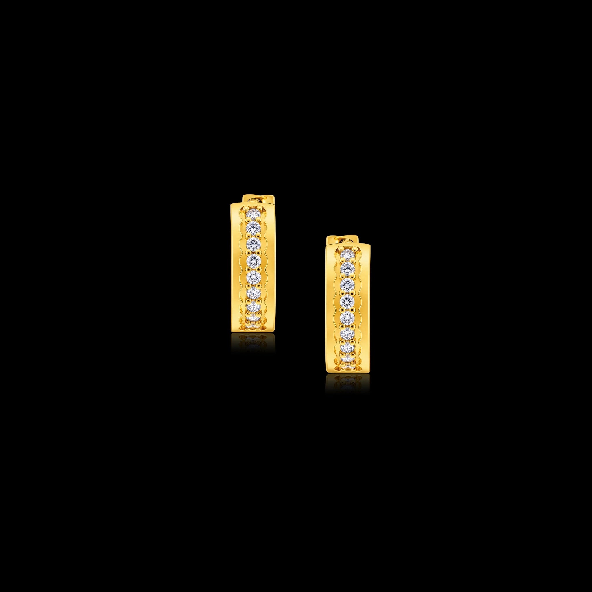 Stone Hoop Earring PSRST43W-001