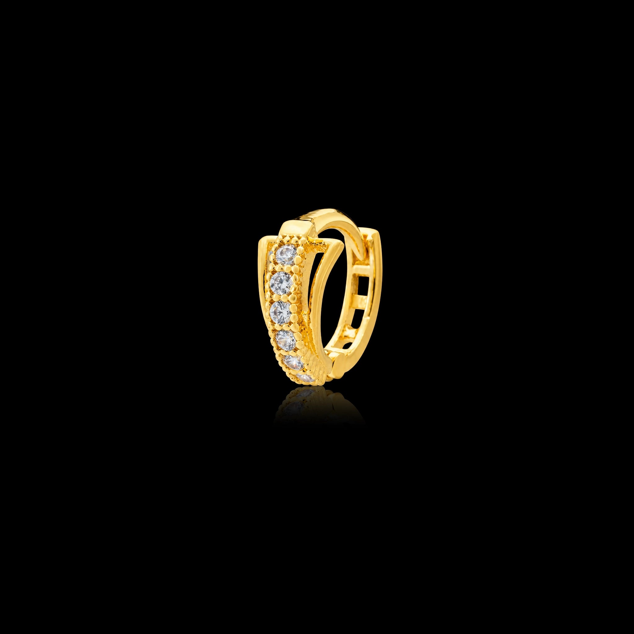 Stone Hoop Earring PSRST5W-07
