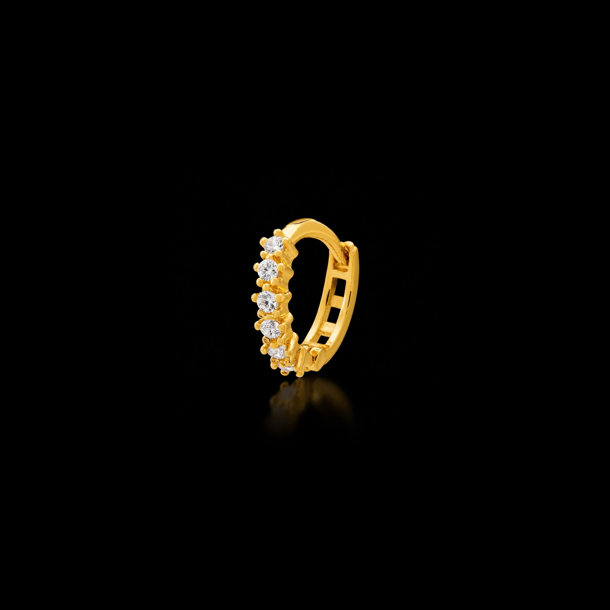 Stone Hoop Earring PSRST7W-07