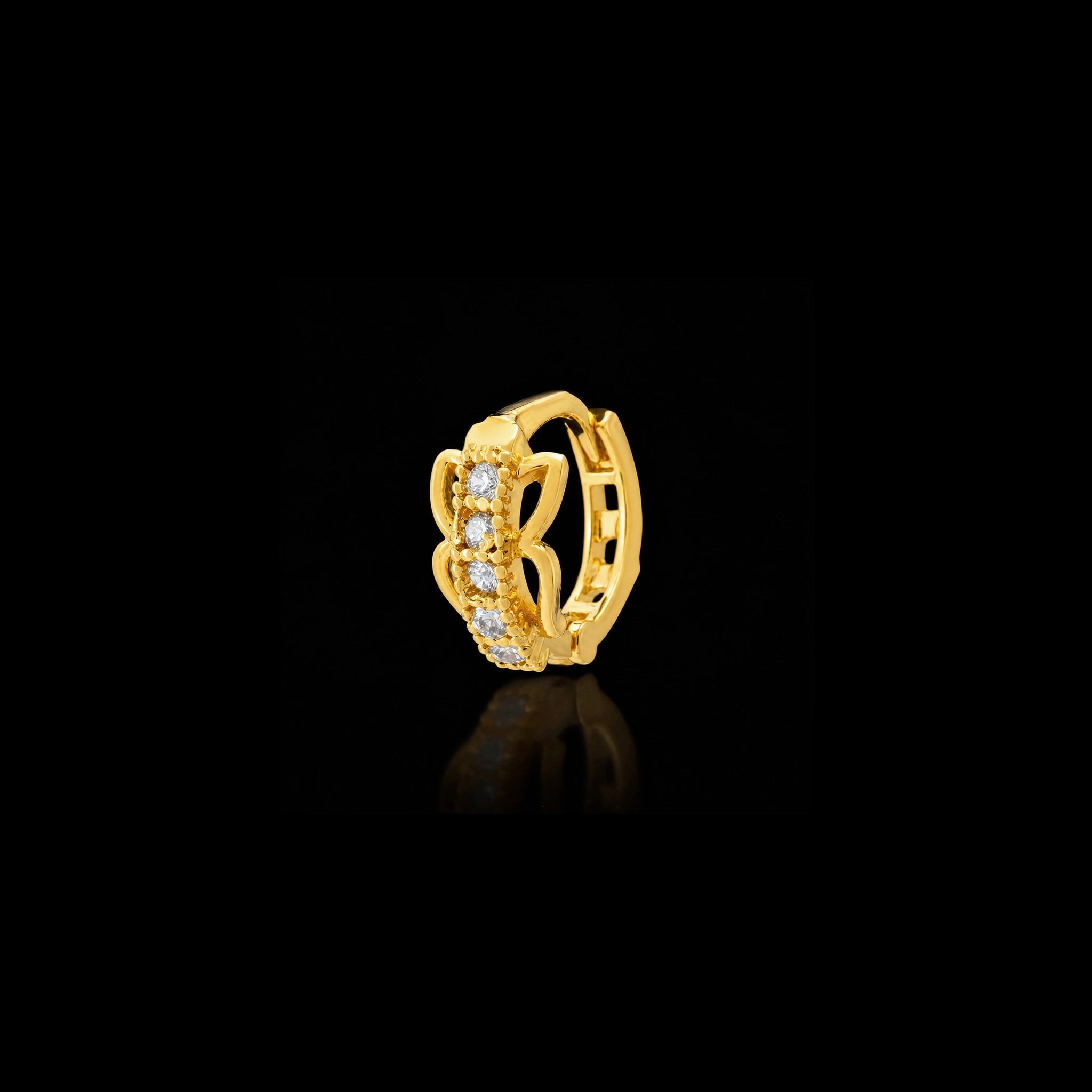 Stone Hoop Earring PSRST4W-07