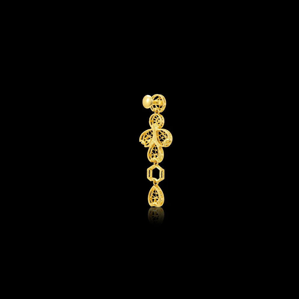 Golden Necklace Short with Golden Stud PGNS8-0301, PGHST88-061