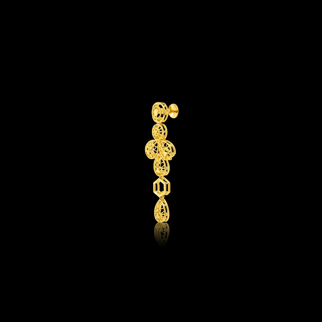Golden Necklace Short with Golden Stud PGNS8-0301, PGHST88-061