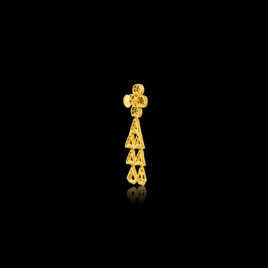 Golden Necklace Short with Golden Stud PGNS7-0301, PGHST87-061
