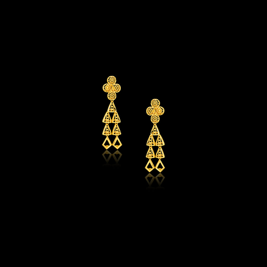 Golden Necklace Short with Golden Stud PGNS7-0301, PGHST87-061