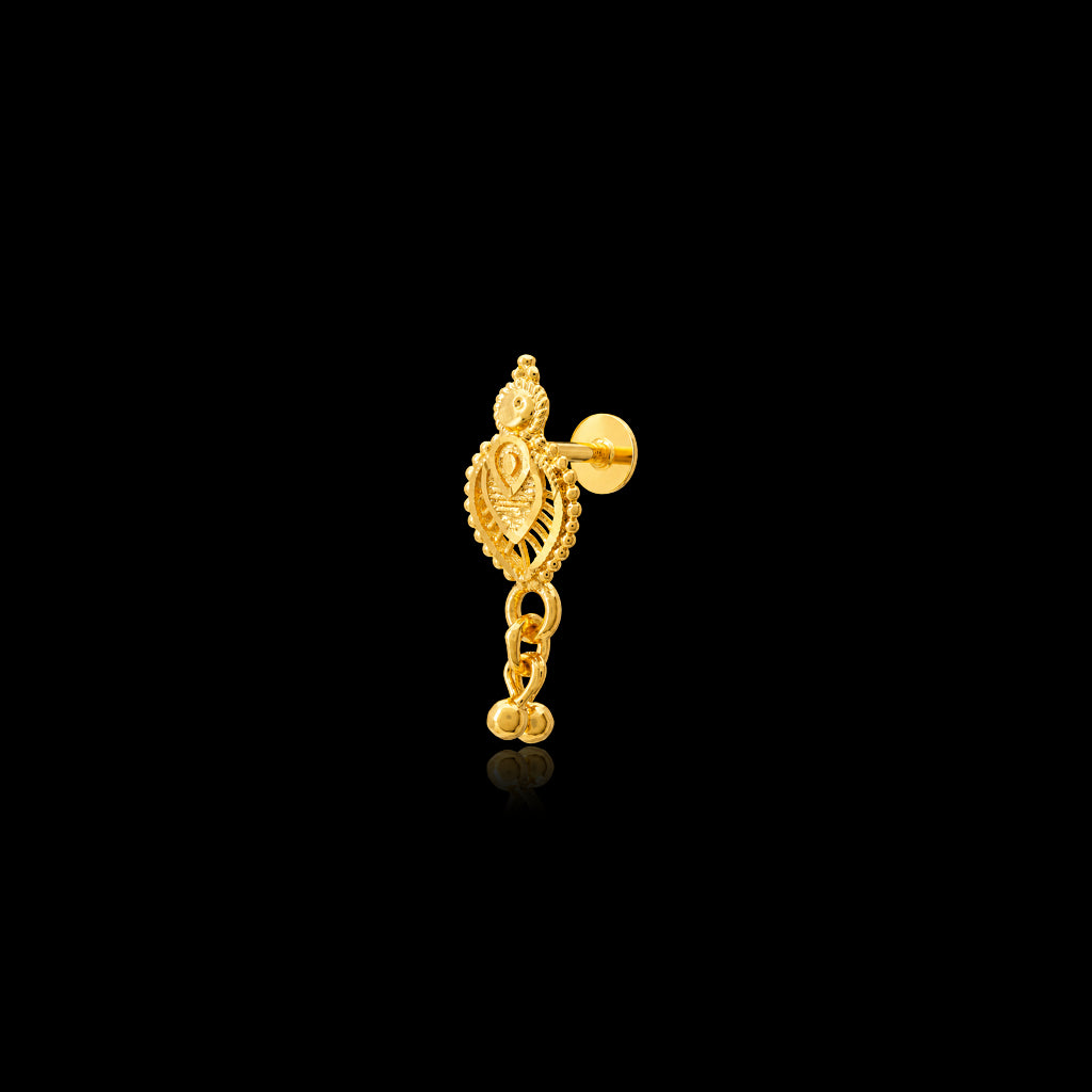 Golden Hanging Stud PGHST338-09
